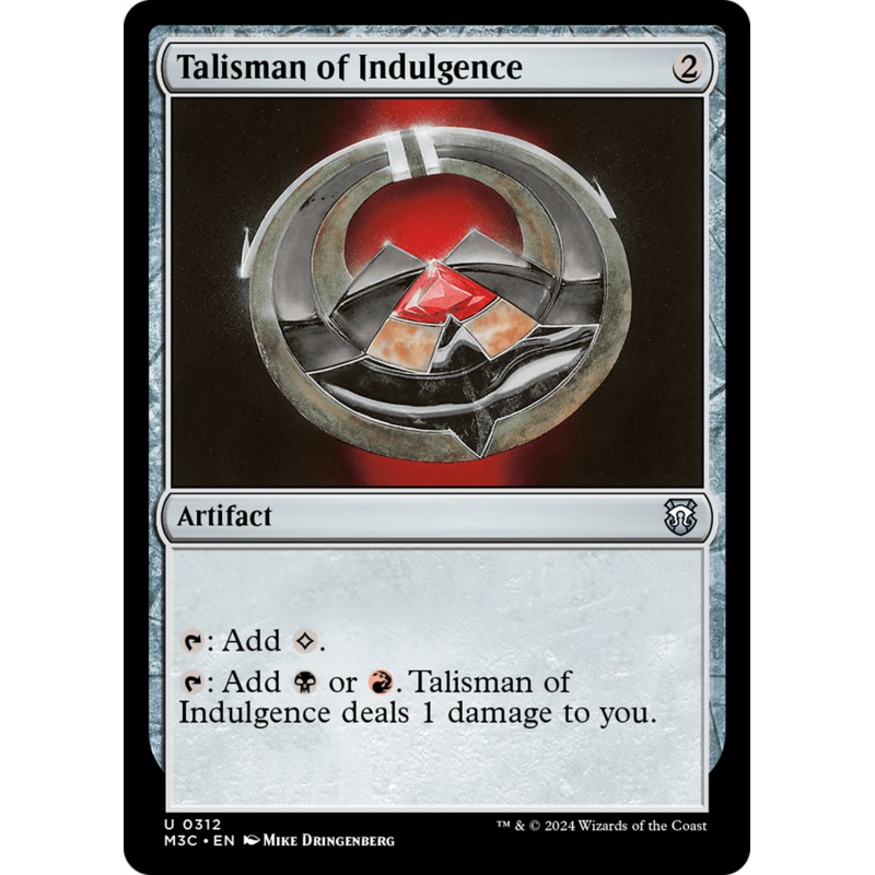 Talisman of Indulgence (Ripple Foil) [Modern Horizons 3 Commander]