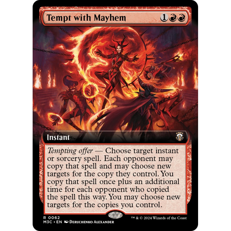 Tempt with Mayhem (Extended Art) (Ripple Foil) [Modern Horizons 3 Commander]