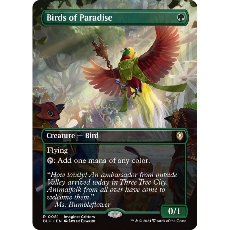 Birds of Paradise (Borderless) [Bloomburrow Commander]