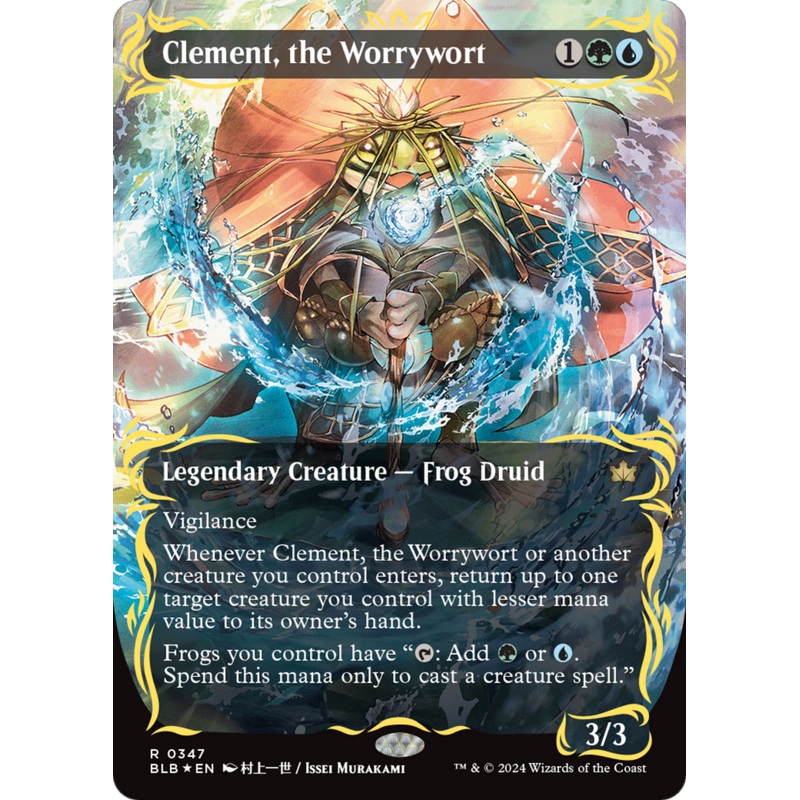 Clement, the Worrywort (Borderless) (Raised Foil) [Bloomburrow]