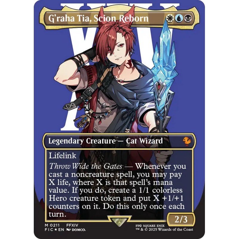 G'raha Tia, Scion Reborn (Borderless) (Surge Foil) [FINAL FANTASY Commander]