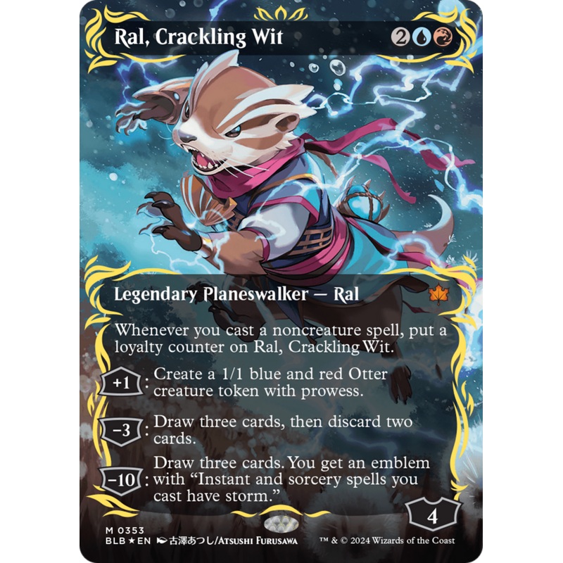 Ral, Crackling Wit (Borderless) (Raised Foil) [Bloomburrow]