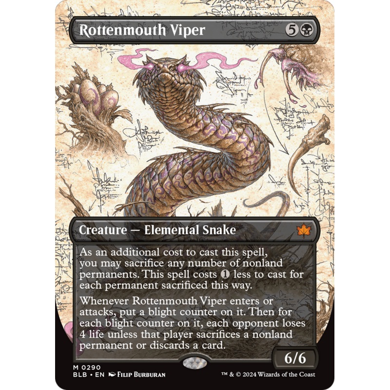Rottenmouth Viper (Borderless) [Bloomburrow]