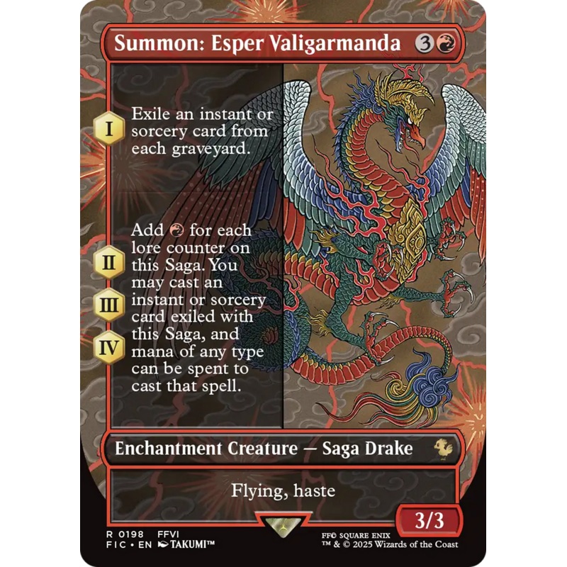 Summon: Esper Valigarmanda (Borderless) [FINAL FANTASY Commander]