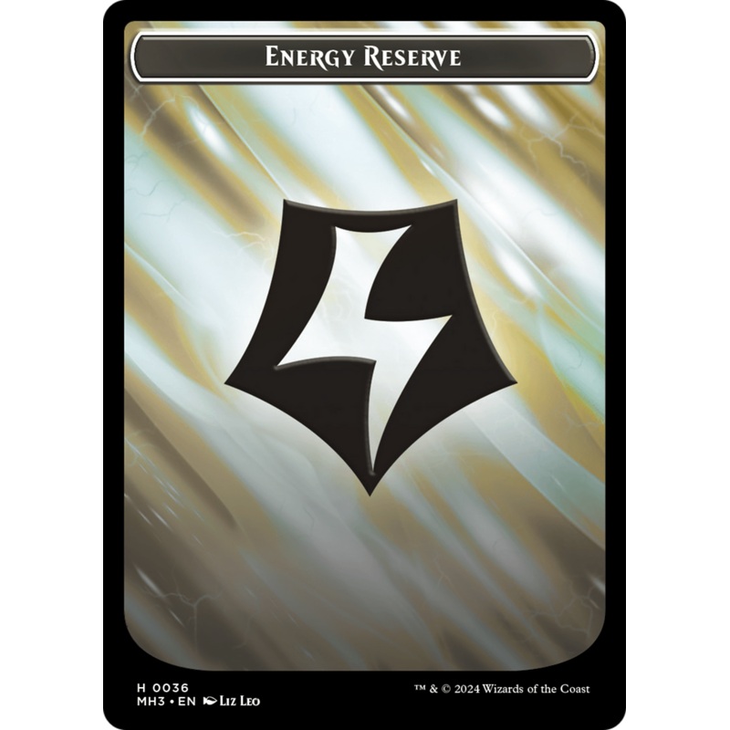 Energy Reserve (Ripple Foil) // Servo Double-Sided Token [Modern Horizons 3 Tokens]