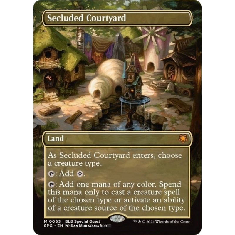 Secluded Courtyard (Borderless) [Bloomburrow Special Guests]
