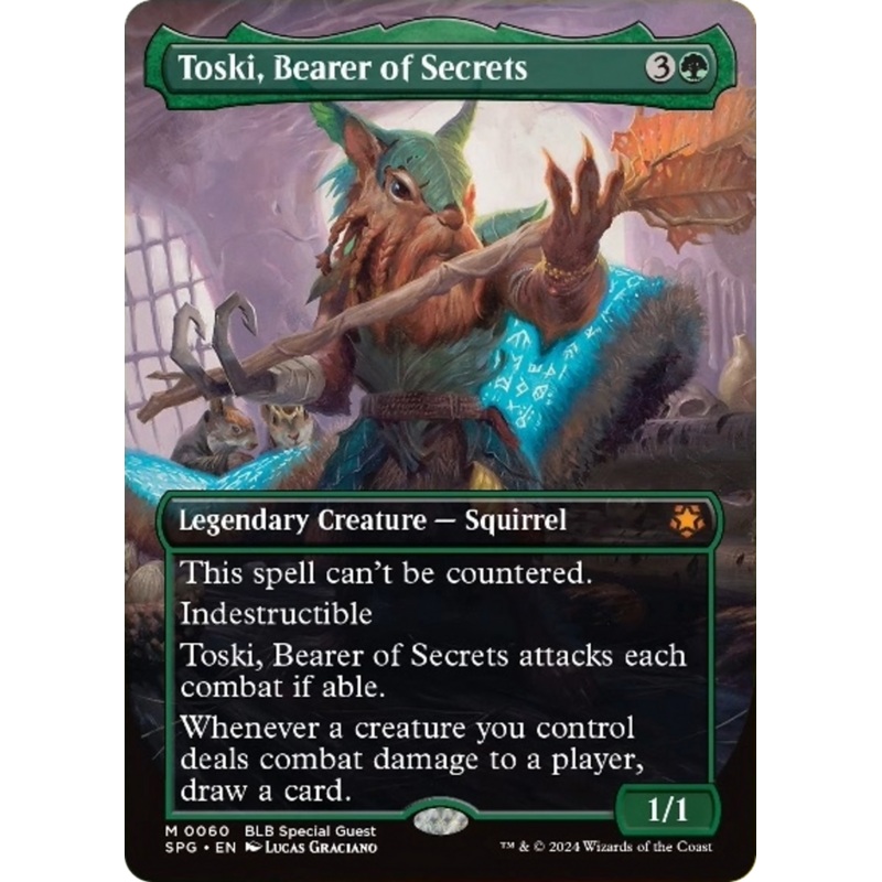 Toski, Bearer of Secrets (Borderless) [Bloomburrow Special Guests]