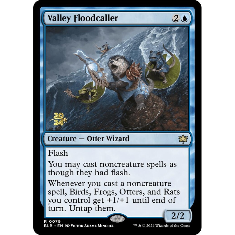 Valley Floodcaller [Bloomburrow Prerelease Promos]
