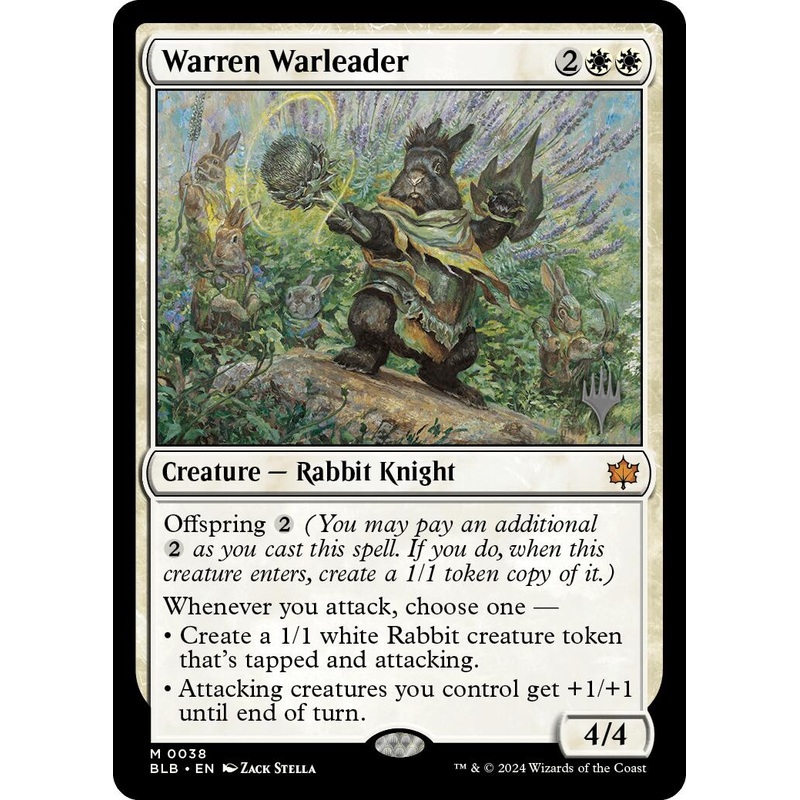 Warren Warleader (Promo Pack) [Bloomburrow Promos]