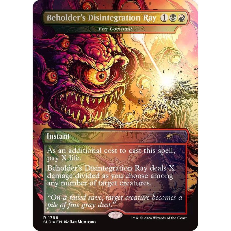Beholder's Disintegration Ray - Fire Covenant (Rainbow Foil) [Secret Lair Drop Series]