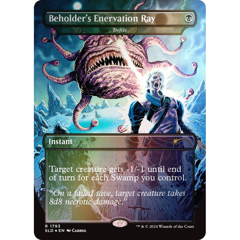 Beholder's Enervation Ray - Defile (Rainbow Foil) [Secret Lair Drop Series]