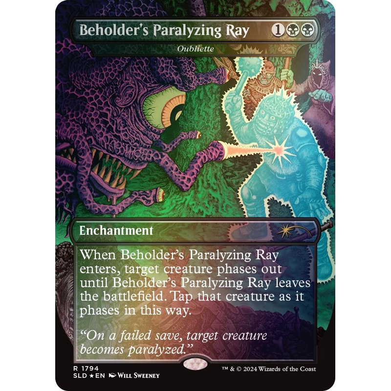 Beholder's Paralyzing Ray - Oubliette (Rainbow Foil) [Secret Lair Drop Series]