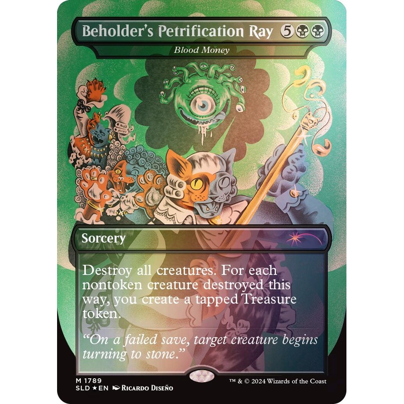Beholder's Petrification Ray - Blood Money (Rainbow Foil) [Secret Lair Drop Series]
