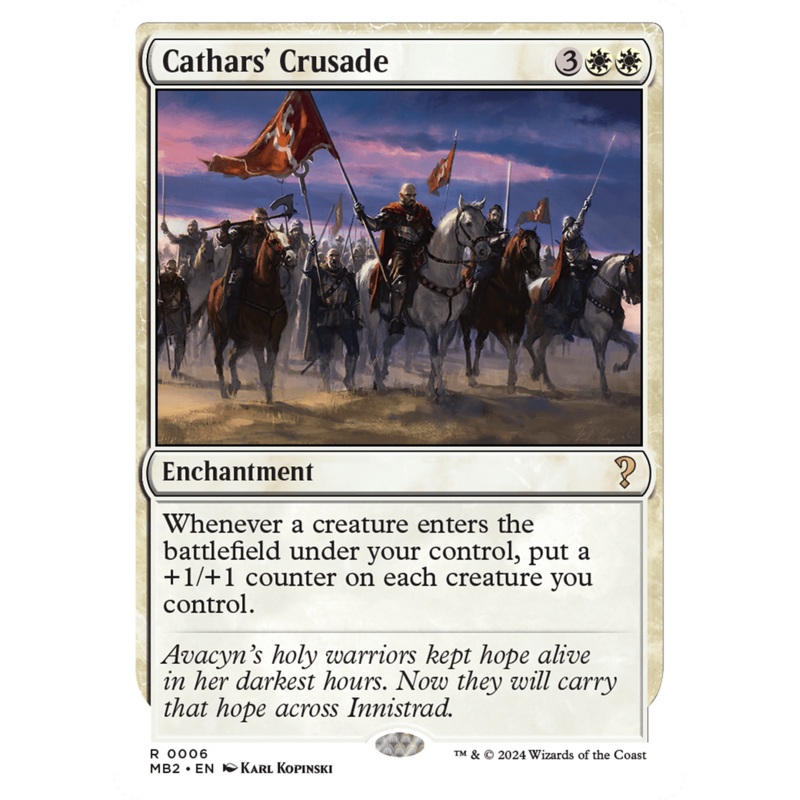 Cathars' Crusade (White Border) [Mystery Booster 2]