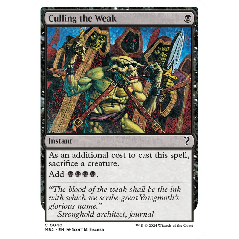 Culling the Weak (White Border) [Mystery Booster 2]