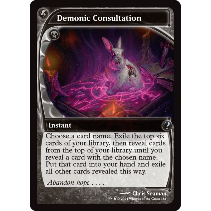 Demonic Consultation (Future Sight) [Mystery Booster 2]