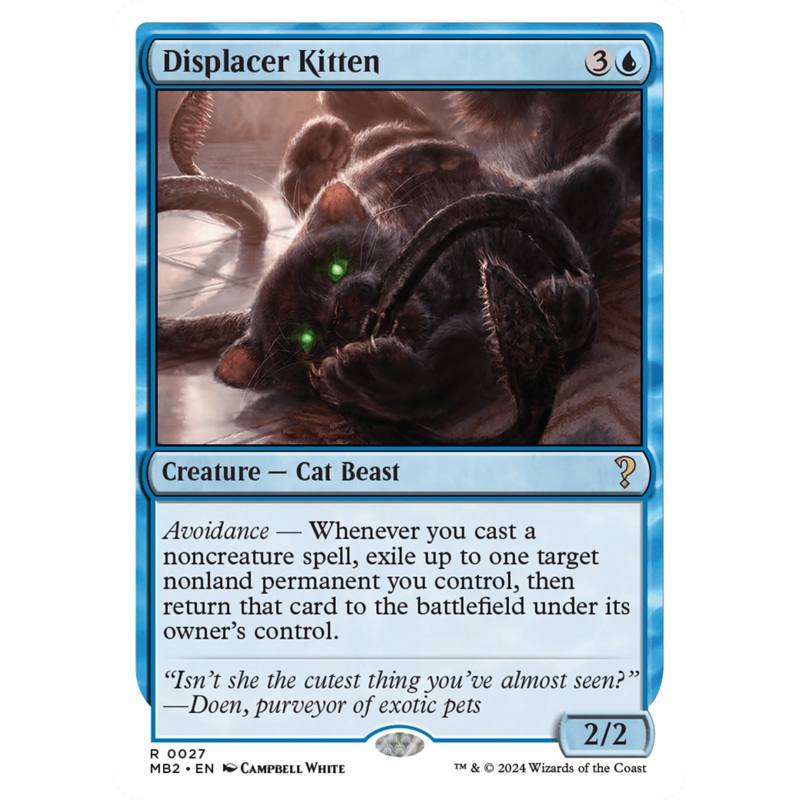 Displacer Kitten (White Border) [Mystery Booster 2]