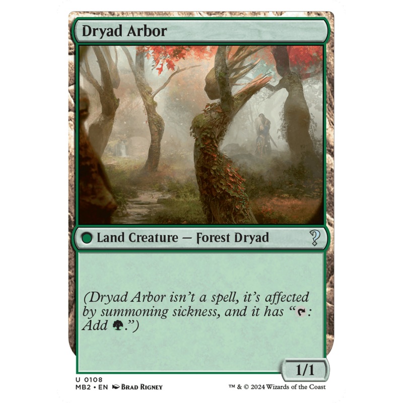 Dryad Arbor (White Border) [Mystery Booster 2]