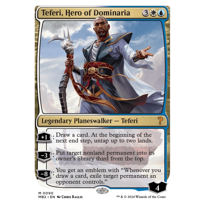 Teferi, Hero of Dominaria (White Border) [Mystery Booster 2]