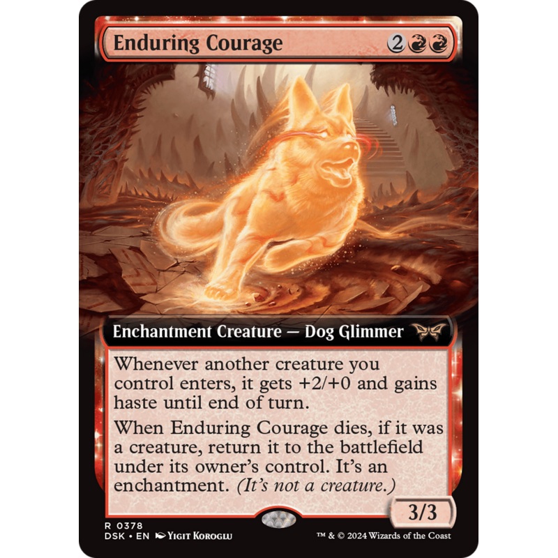 Enduring Courage (Extended Art) [Duskmourn: House of Horror]