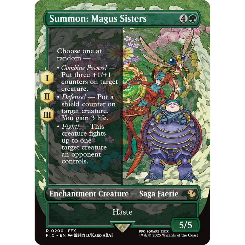 Summon: Magus Sisters (Borderless) [FINAL FANTASY Commander]