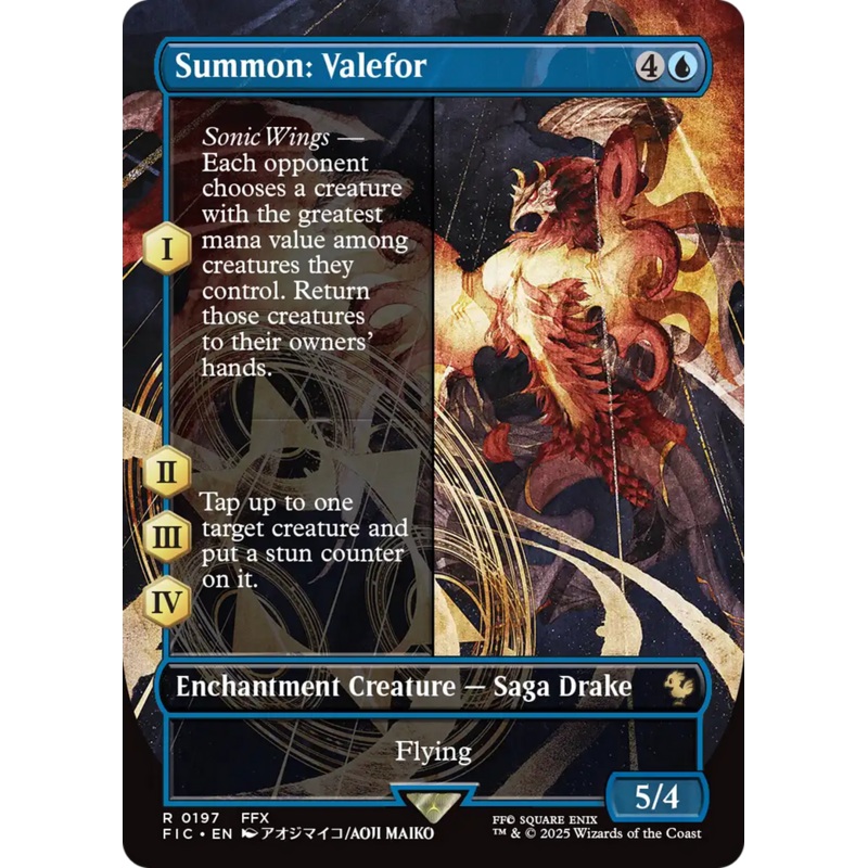 Summon: Valefor (Borderless) [FINAL FANTASY Commander]
