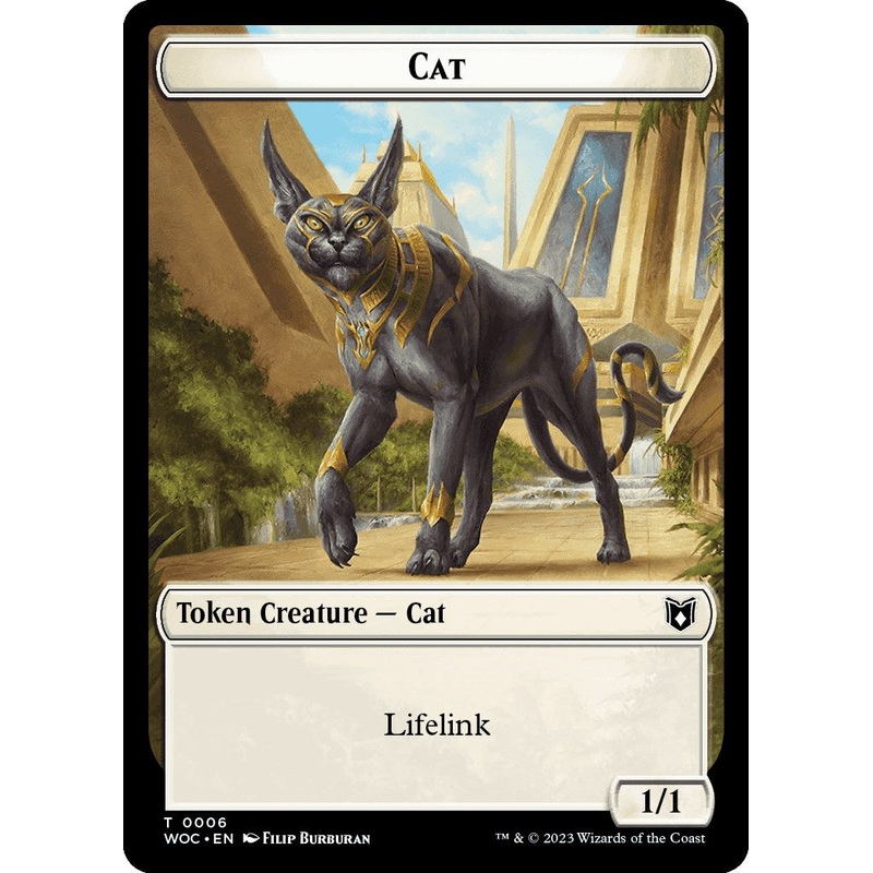 Cat (0006) // Pegasus Double-Sided Token [Wilds of Eldraine Commander Tokens]