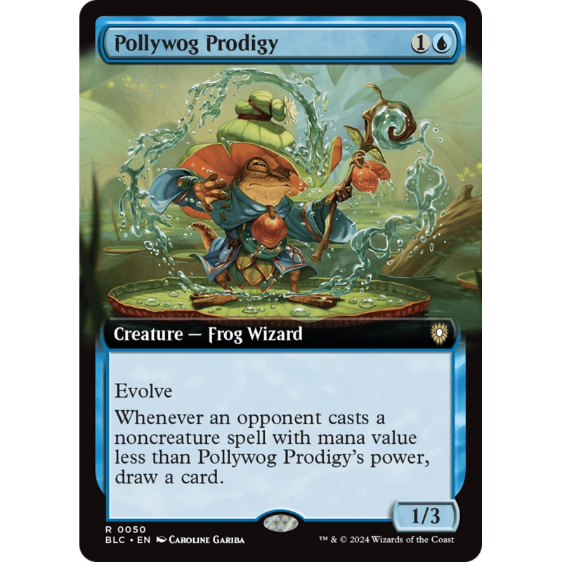 Pollywog Prodigy (Extended Art) [Bloomburrow Commander]
