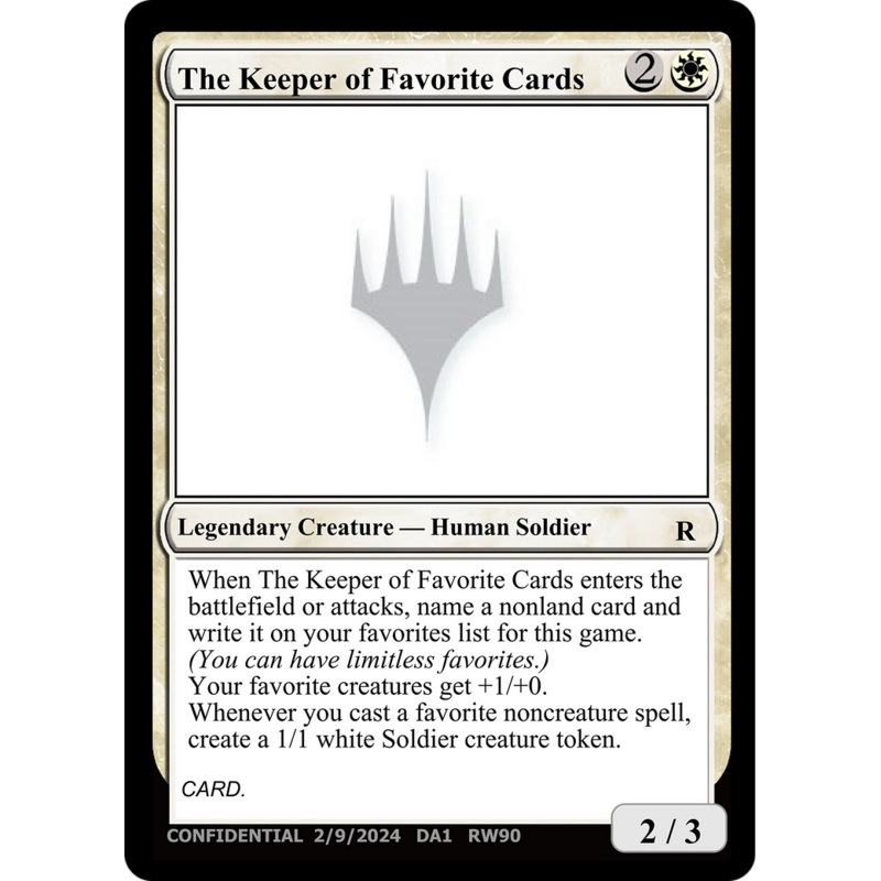 The Keeper of Favorite Cards [Unknown Event]