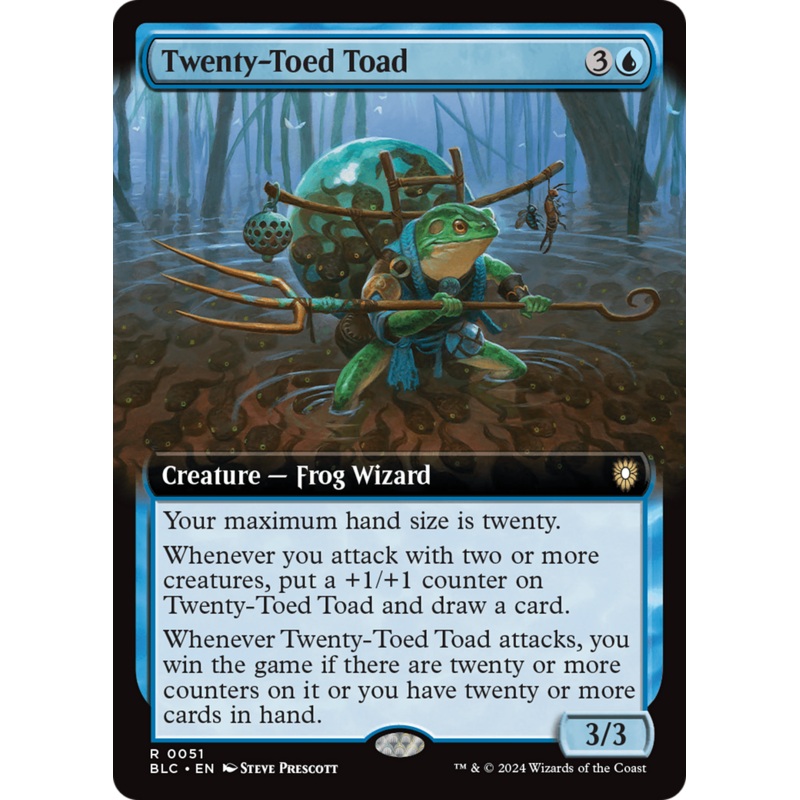 Twenty-Toed Toad (Extended Art) [Bloomburrow Commander]