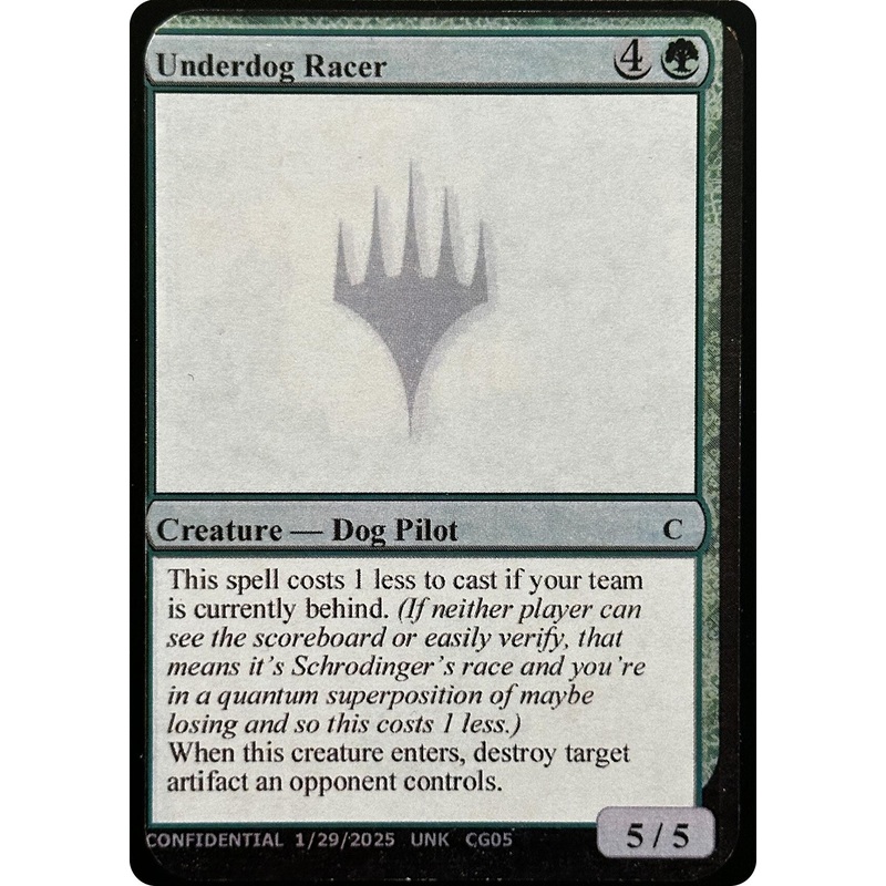 Underdog Racer [Unknown Event]