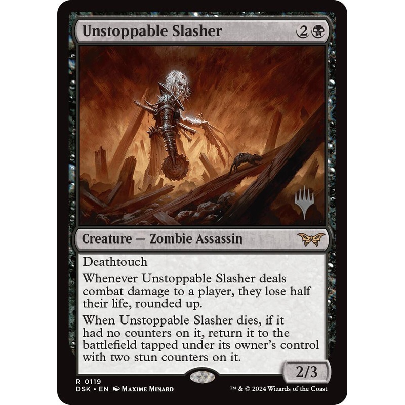 Unstoppable Slasher (0119) (Promo Pack) [Duskmourn: House of Horror Promos]