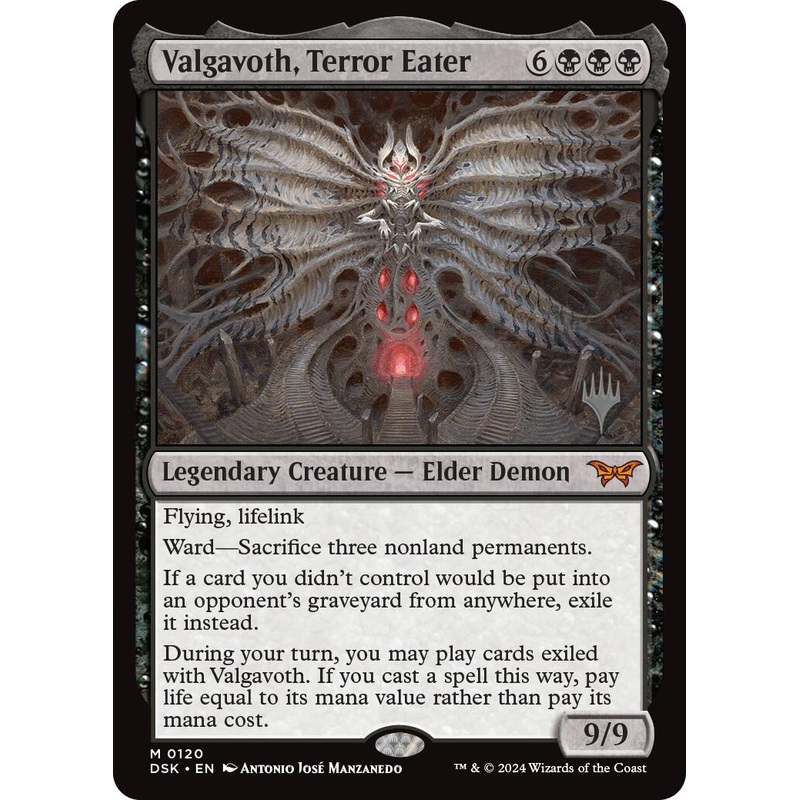 Valgavoth, Terror Eater (Promo Pack) [Duskmourn: House of Horror Promos]