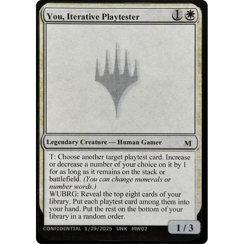 You, Iterative Playtester [Unknown Event]