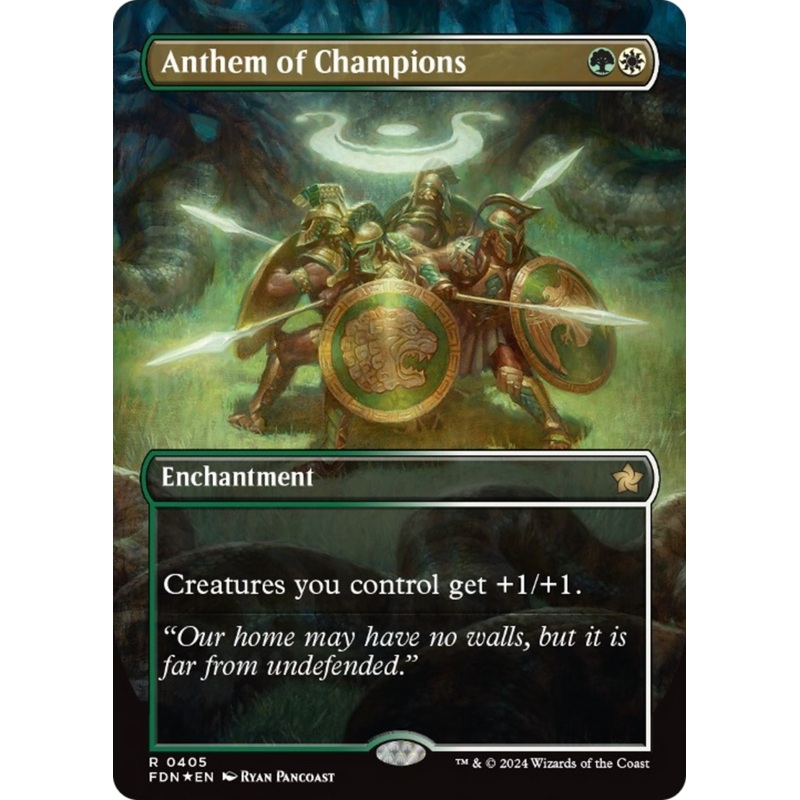 Anthem of Champions (Borderless Mana Foil) [Foundations]