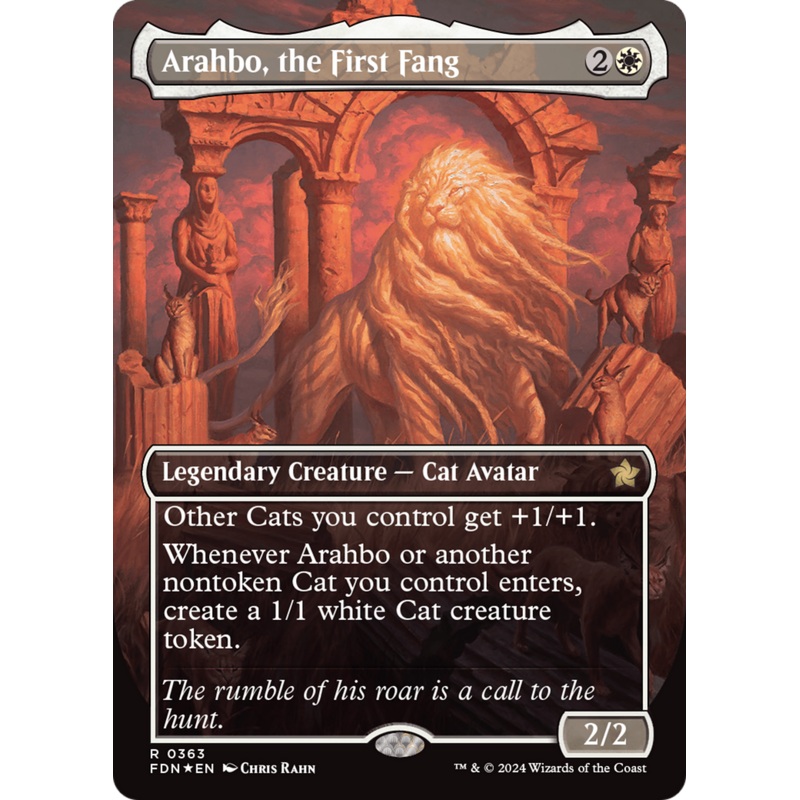 Arahbo, the First Fang (Borderless) (Mana Foil) [Foundations]