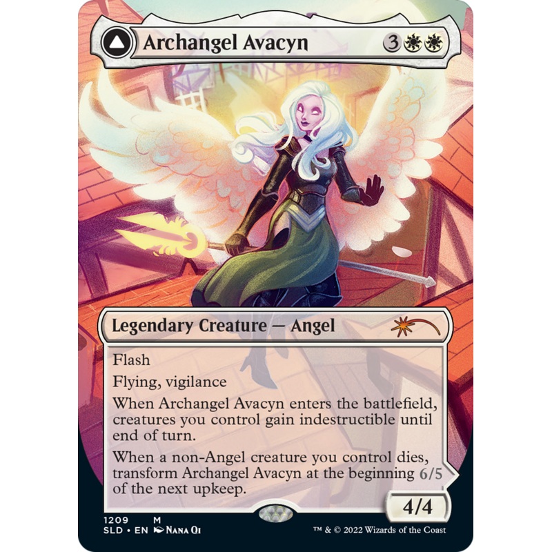 Archangel Avacyn // Avacyn, the Purifier (Display Commander) (Borderless) [Secret Lair: From Cute to Brute]