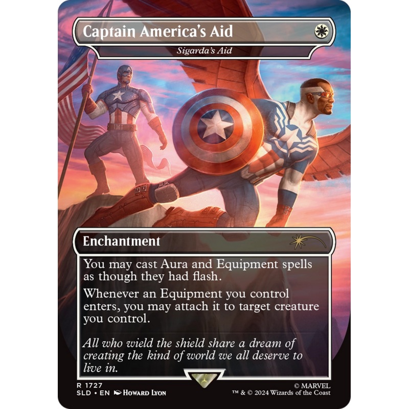 Captain America's Aid - Sigarda's Aid (Rainbow Foil) [Secret Lair Drop Series]
