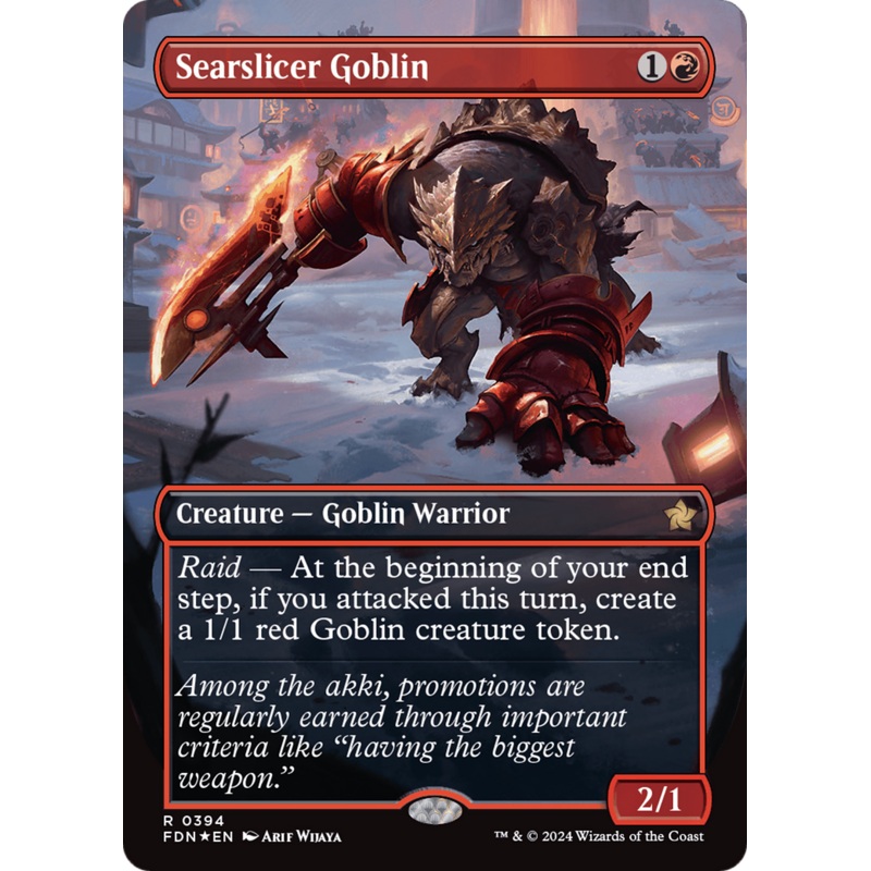 Searslicer Goblin (Borderless) (Mana Foil) [Foundations]
