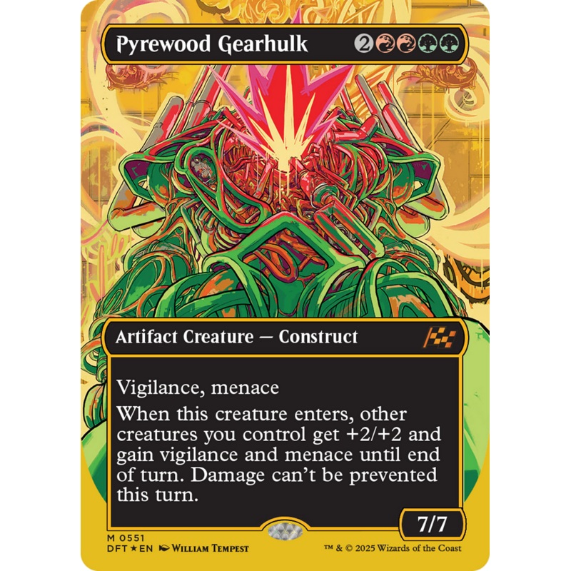 Pyrewood Gearhulk (Borderless) (First-Place Foil) [Aetherdrift]