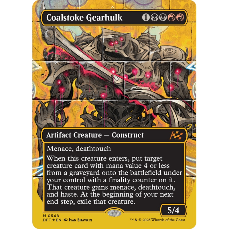 Coalstoke Gearhulk (Borderless) (First-Place Foil) [Aetherdrift]