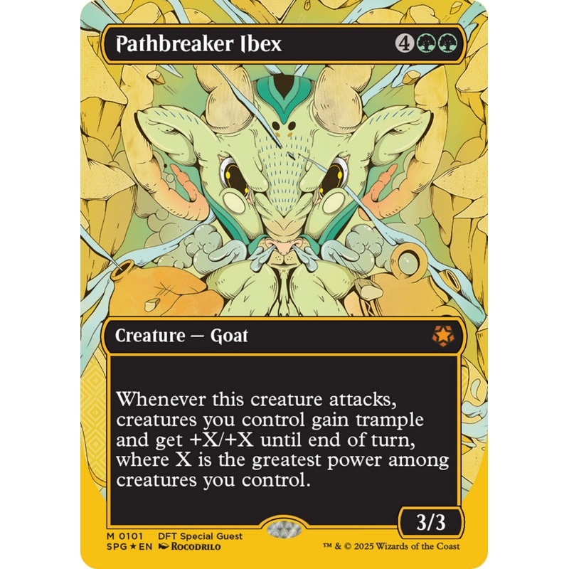 Pathbreaker Ibex (Borderless) (First-Place Foil) [Aetherdrift Special Guests]