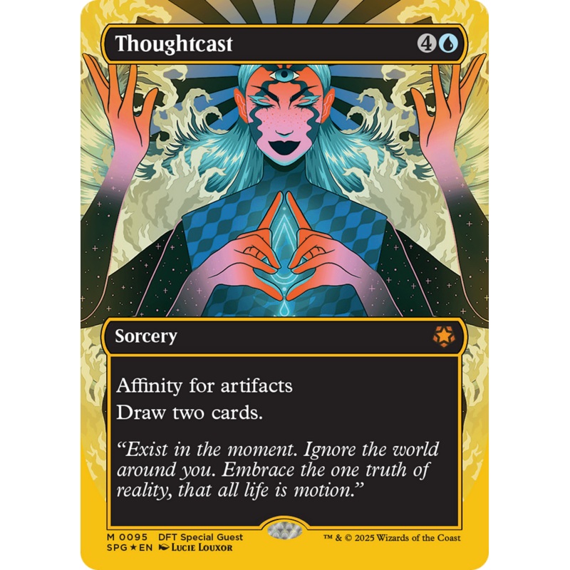 Thoughtcast (Borderless) (First-Place Foil) [Aetherdrift Special Guests]