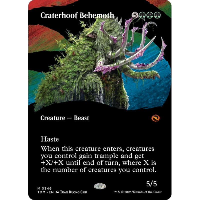 Craterhoof Behemoth (Borderless) [Tarkir: Dragonstorm]