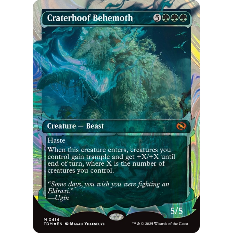 Craterhoof Behemoth (Showcase) (Halo Foil) [Tarkir: Dragonstorm]