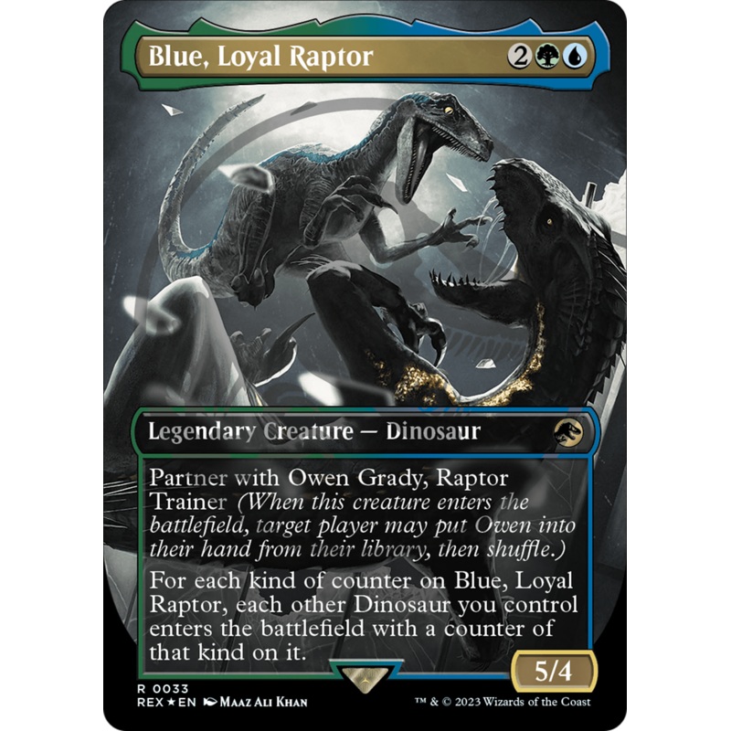 Blue, Loyal Raptor Emblem (Borderless) [Jurassic World Collection Tokens]