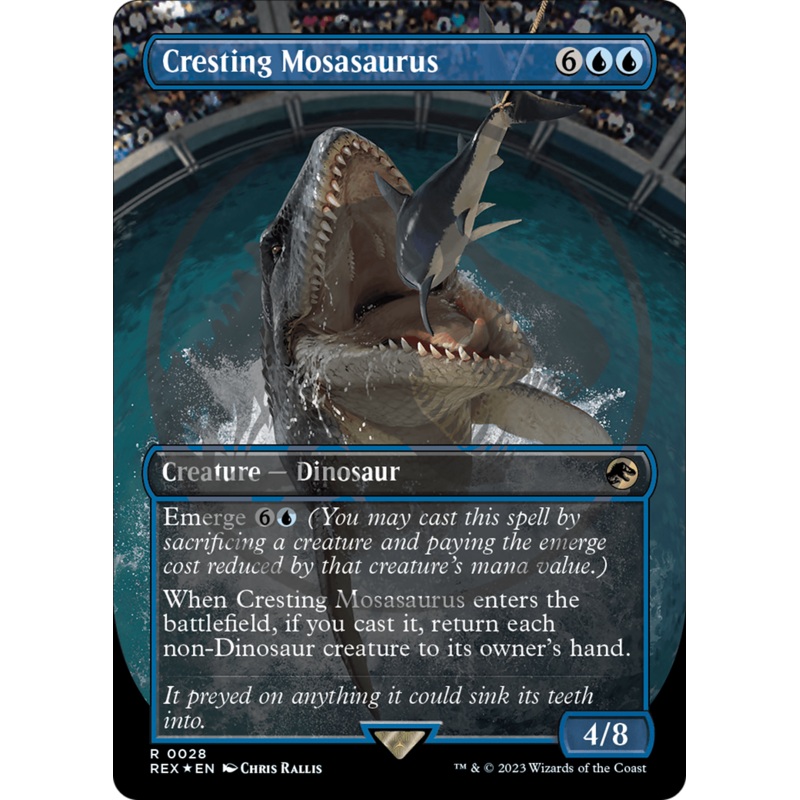 Cresting Mosasaurus Emblem (Borderless) [Jurassic World Collection Tokens]