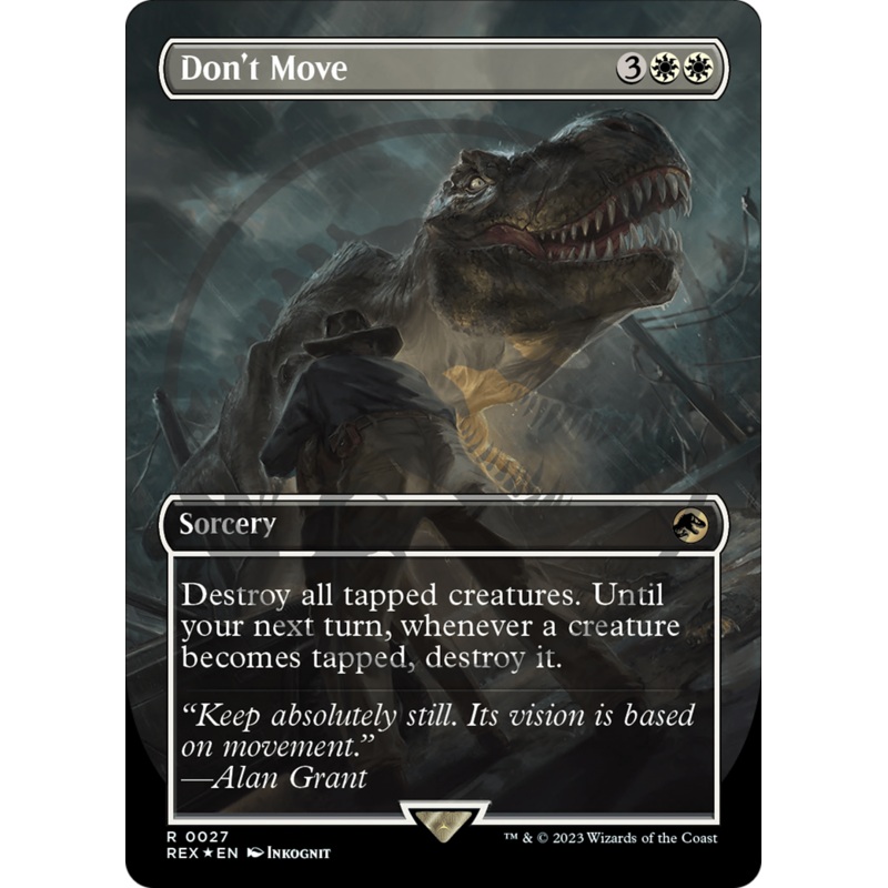 Don't Move Emblem (Borderless) [Jurassic World Collection Tokens]