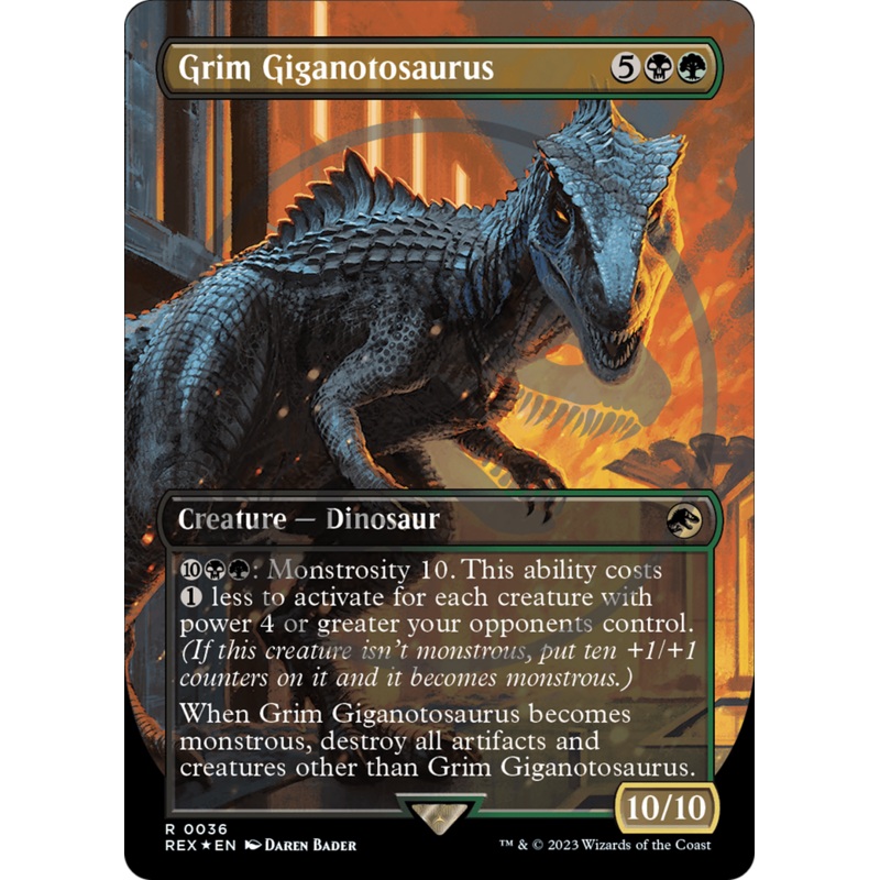 Grim Giganotosaurus Emblem (Borderless) [Jurassic World Collection Tokens]