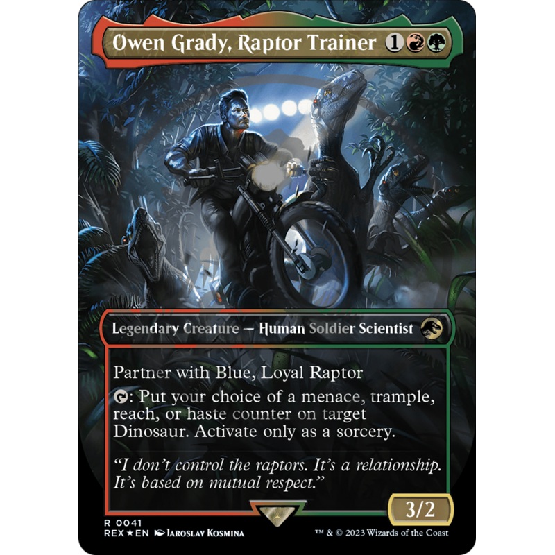 Owen Grady, Raptor Trainer Emblem (Borderless) [Jurassic World Collection Tokens]